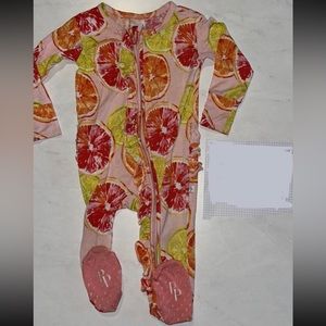 posh peanut citrus Footie 3-6 months